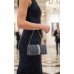Evening Bag - Pleated Glittery w/ Trimmed Ruffles - Gray - BG-92233GY